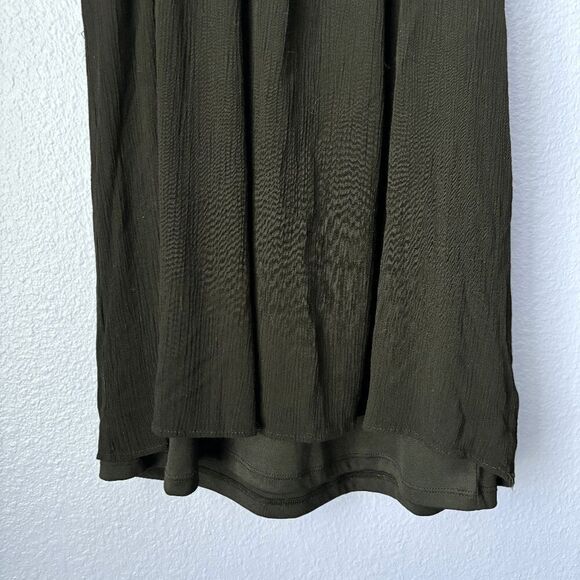 Almost Famous Tunic Dress Medium Black Lace Collar Aztec Print Flowy Sun Mini - Picture 3 of 7